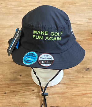 MAKE GOLF FUN AGAIN  Bucket Hat w/ Strap | Black