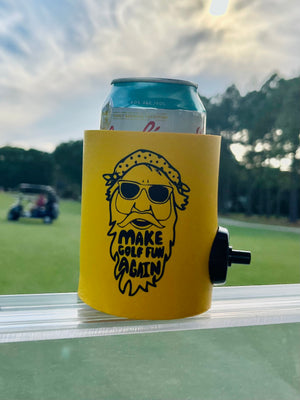 Big D Collection | Yellow FUNtastic  foam can cooler w/ Party Starter Shotgun button